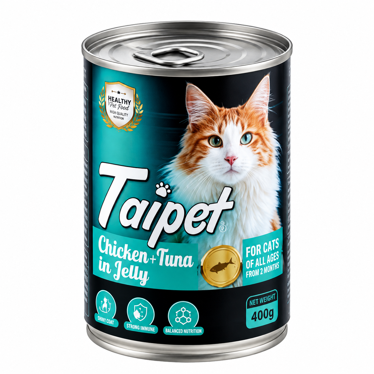 Taipet Adult & Kitten Can Food (Chicken and Tuna in Jelly) - 400gm
